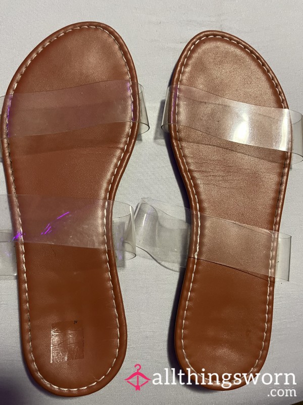 S**y Clear Strap Sandals Worn
