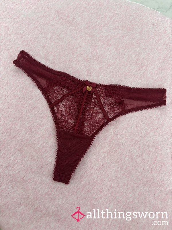 S**y Dark Red Lacey Thong Boux Avenue