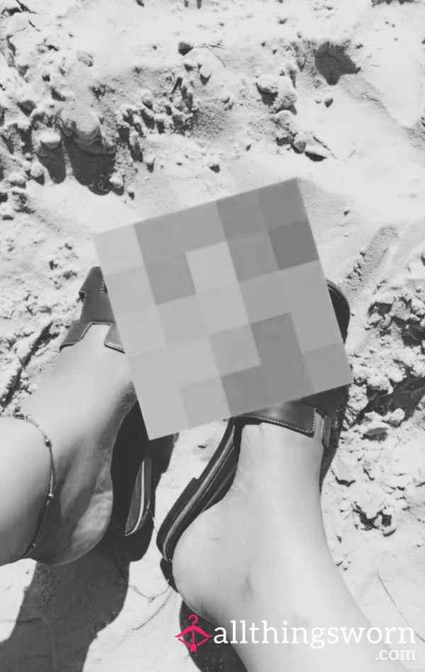 S**y Feet In S**y Sandals On The Beach