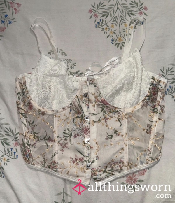 S**y Flor*l Lacy Corset