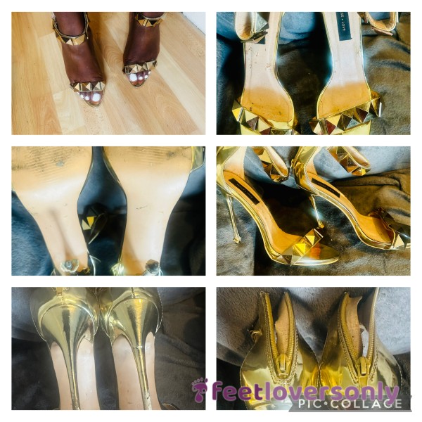 S**y Gold Heels Size 8