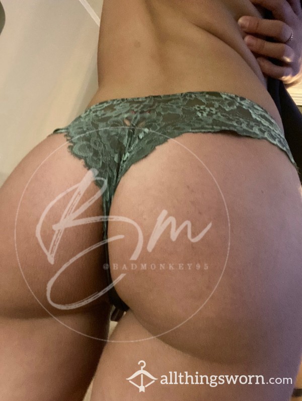 Smelly, S**y Green Lacey Panties