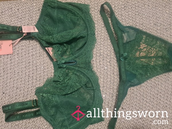 S**y Green Thong And Bra Set New And Ready To Get Played In.