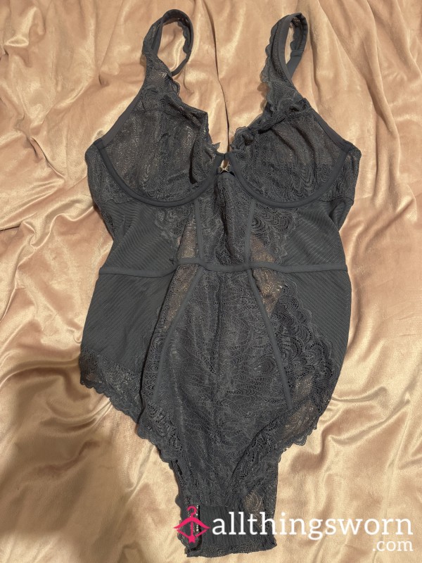 S**y Grey Bodysuit, Thong,