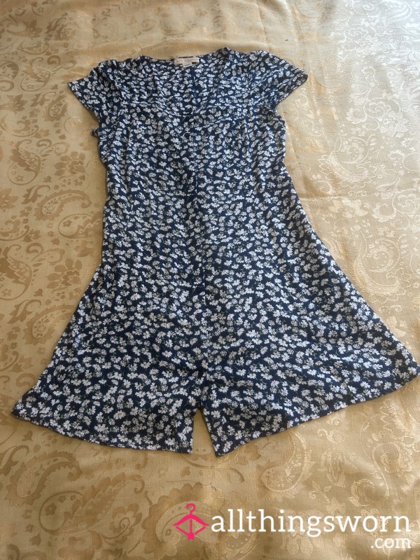 S**y, Half-sleeve Bu*ton-down Flor*l Print Dress