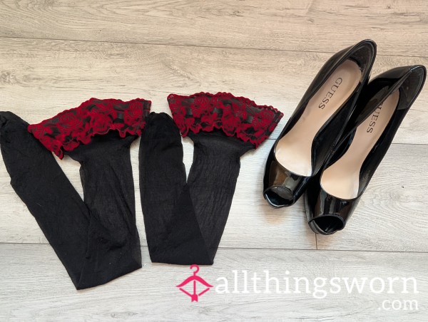 S**y Head Turning Guess Designer Black High Heels