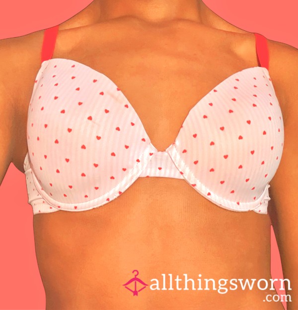 S**y Heart Patterned T-Shirt Daywear Bra