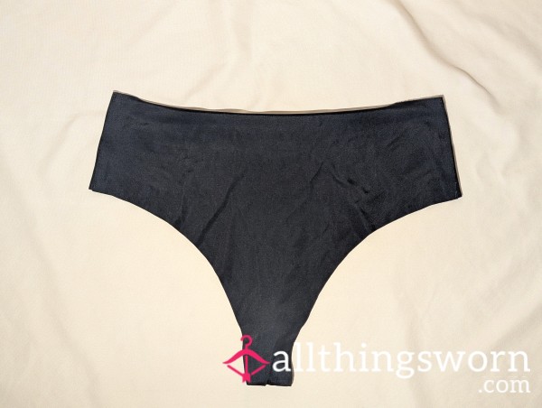 S**y High-waist Black Nylon Thong.