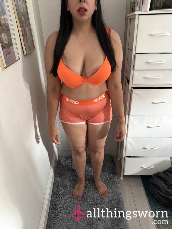 S**y Hot Orange Bra Worn For 48 Hours
