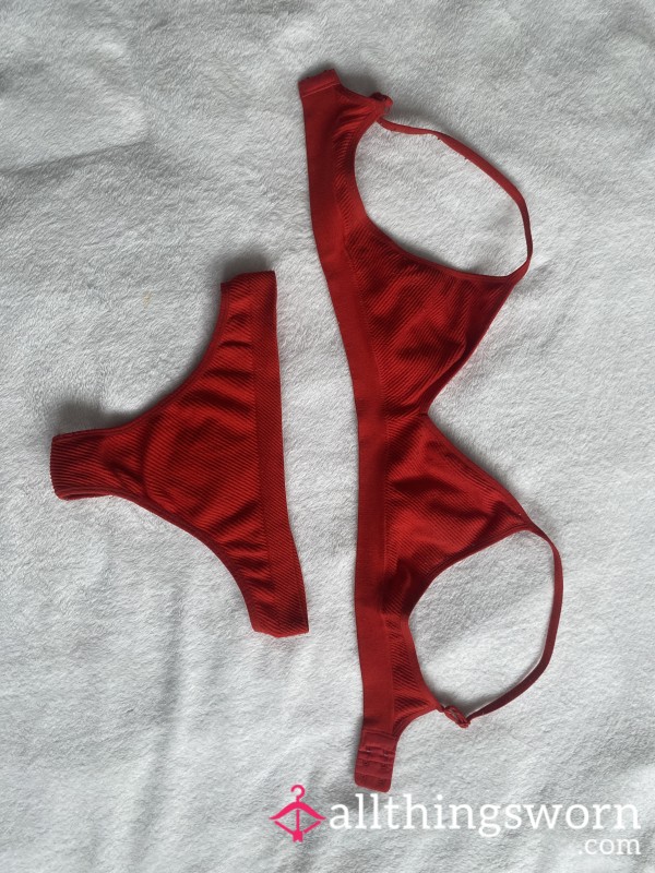 S**y In Red Thong And Bra Set ❤️🌶️