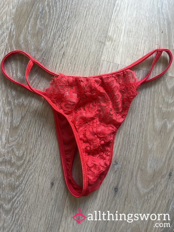 S**y Jessy Red Worn Thong🍒❤️💋