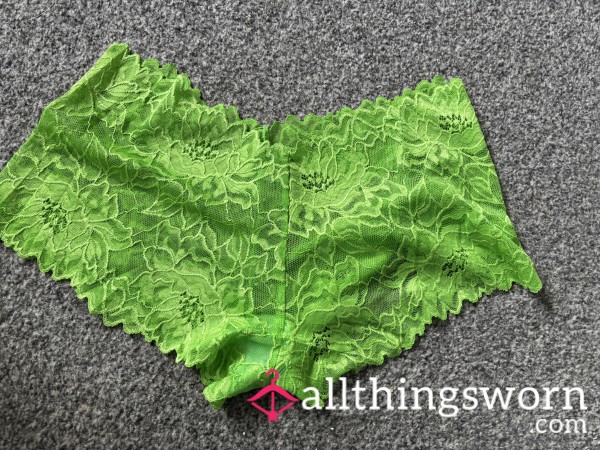 S**y Lace Style French Knickers  (green )