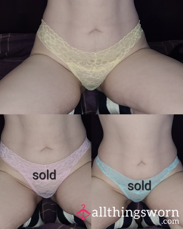 S**y Lace Thongs Only Available In Yellow