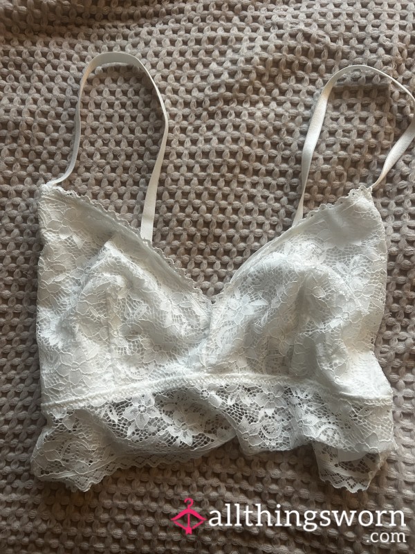 S**y Lace White Bra