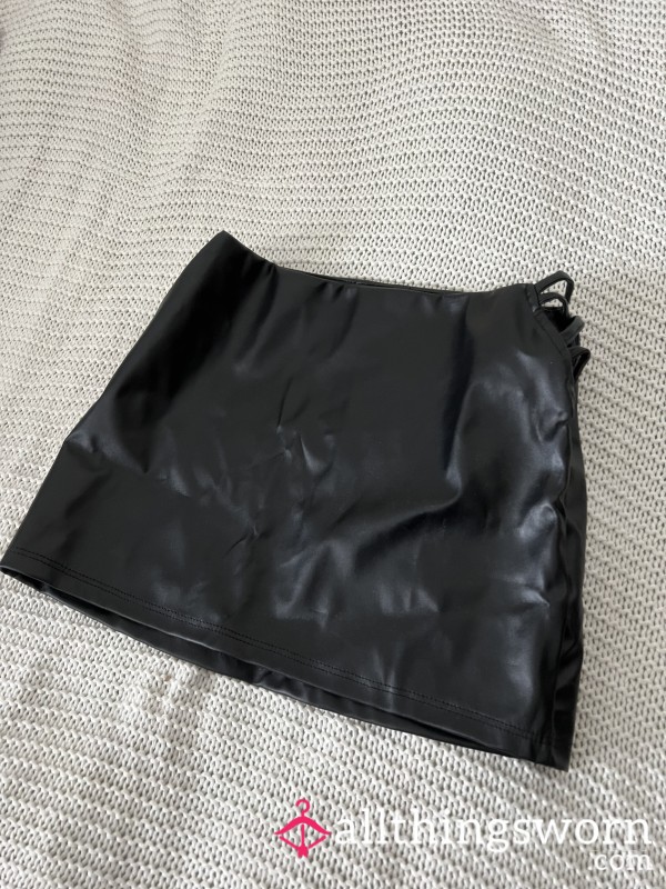 S**y Leather Mini Skirt