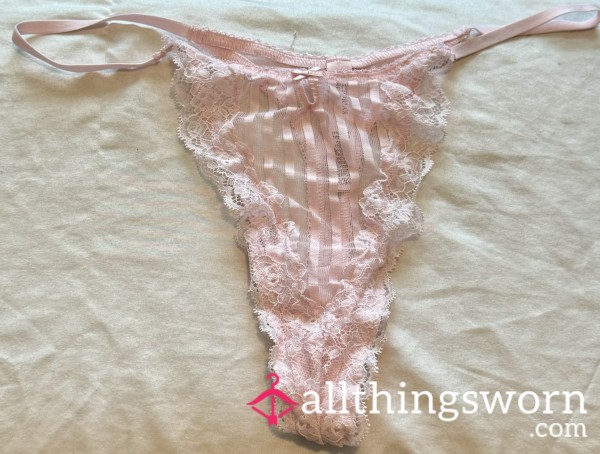 S**y Light Pink VS See Through Thong 💕