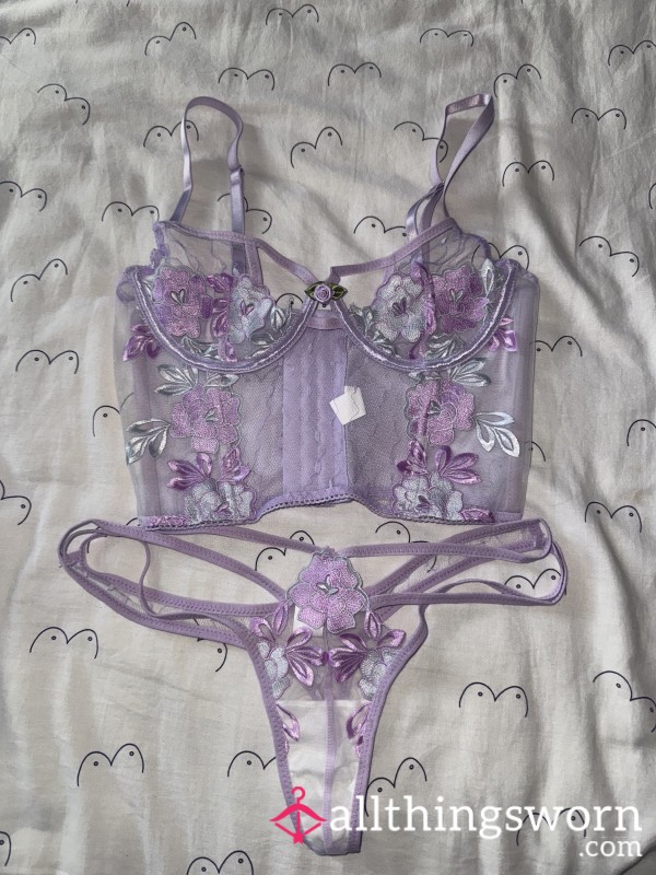 Worn By Your Bratty Dream Girl: My Dirty Lilac Lingerie Set 👅💋