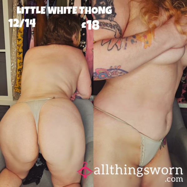 S**y Little String White Thong