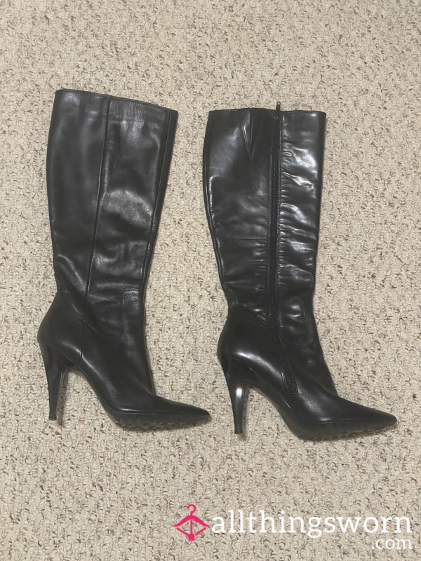 S**y Long Black Boots Size 7