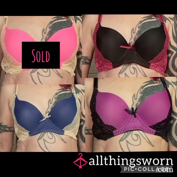 S**y Padded Underwire Lace Accent Bras - 32B