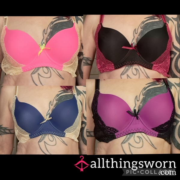 S**y Padded Underwire Lace Accent Bras - 32B