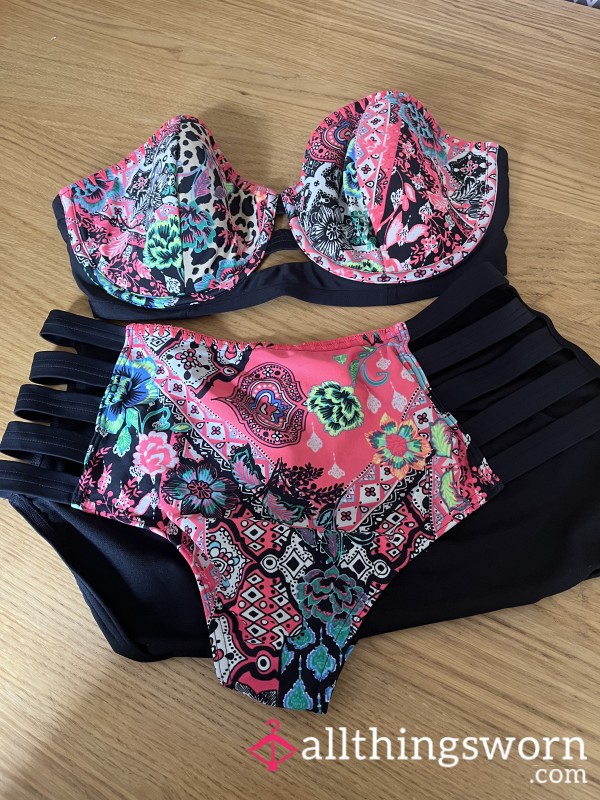 S**y Pattern Bikini With Full Back Bottoms