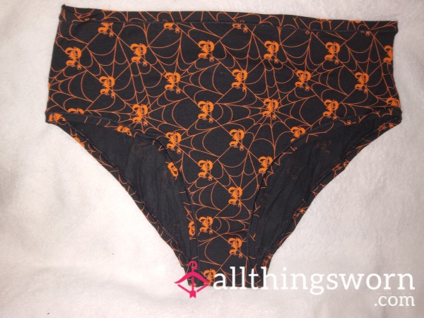 S**y Pink Black And Orange Halloween Panties