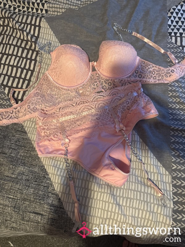 S**y Pink Laced Set