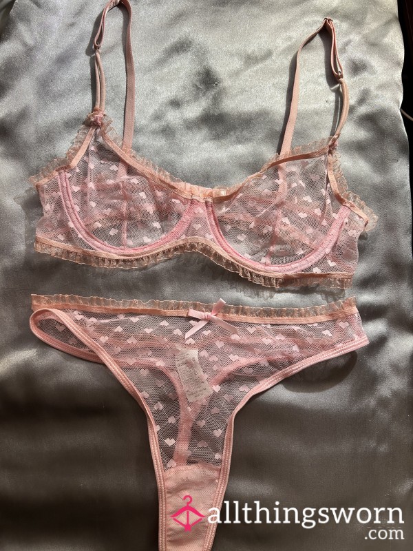 Worn S**y Pink Lingerie
