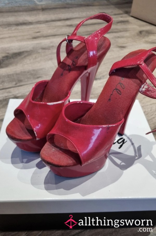 S**y Pleaser Heels Red🥵❤️ 🥵😈Wellworn|Dirty