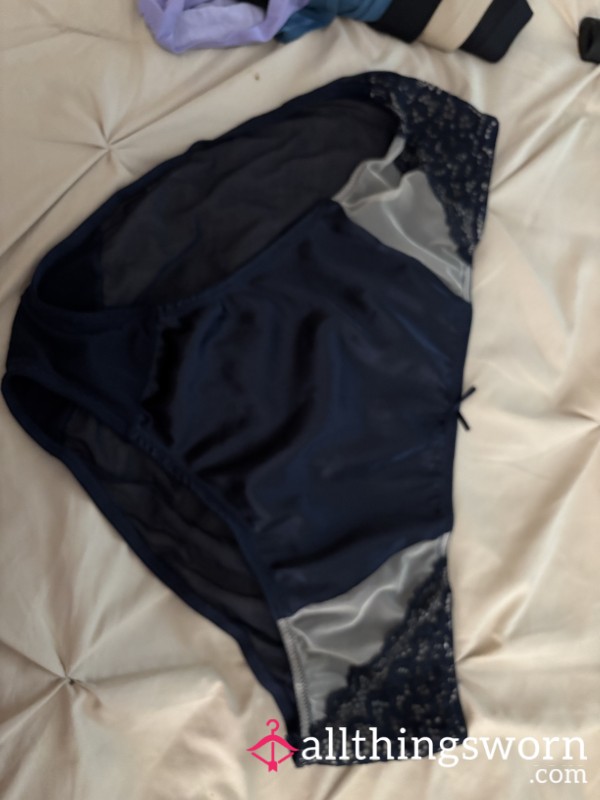 S**y Plus Size Navy Panties! All Clean Now, But I’ll Customize Them To Just Your Liking!
