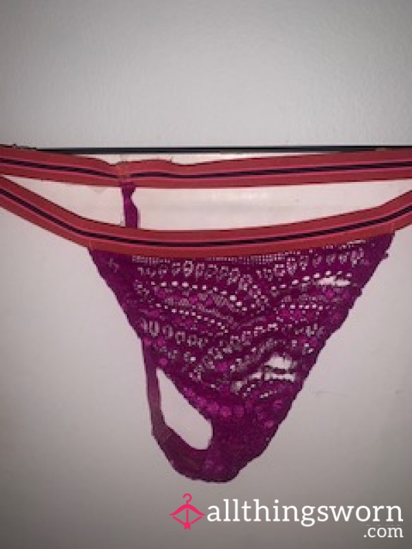 S**y Purple Laced Thong