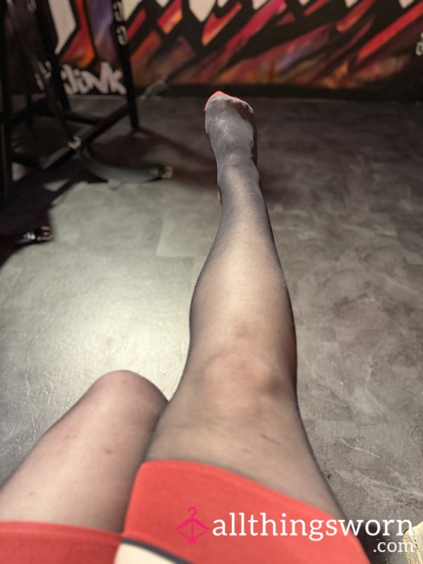 S**y Red And Black Seamed Stockings