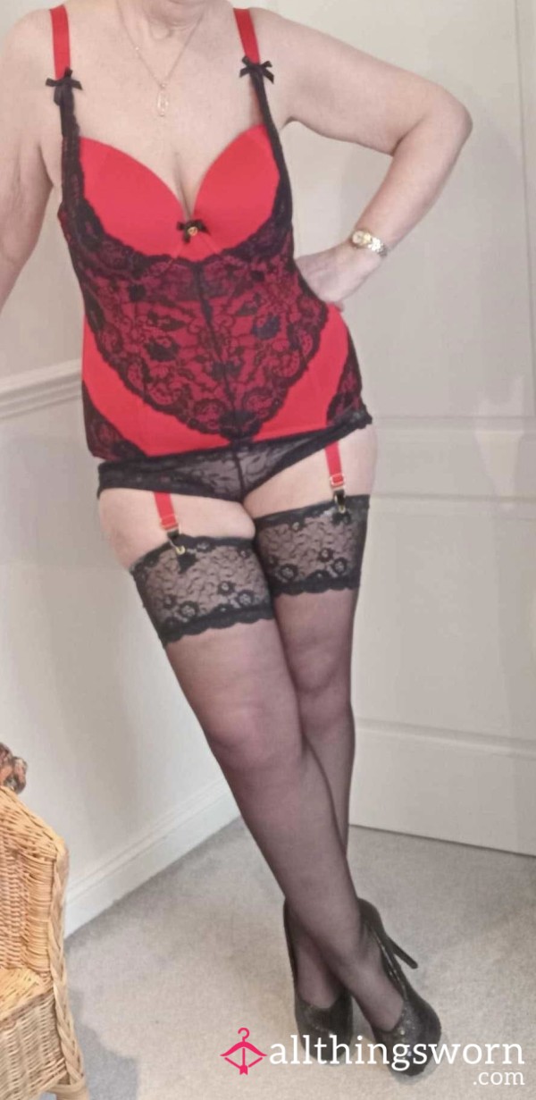 S**y Red And Blk Basque