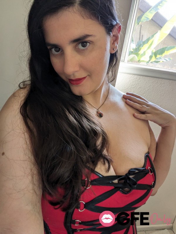 S**y Red Corset Photo Set With Whole Body