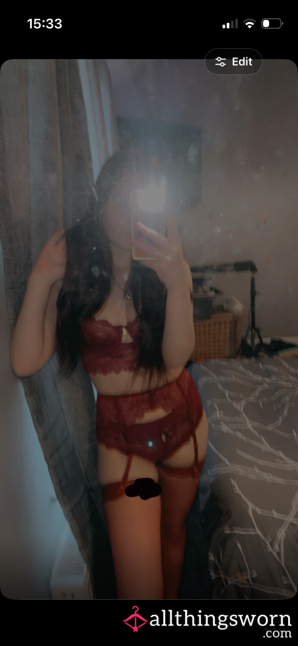 S**y Red Lace Lingerie
