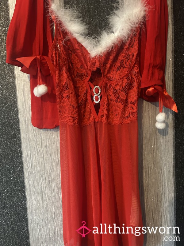 S**y Red Lingerie And Stockings
