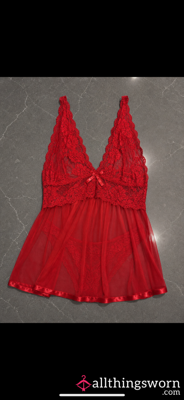 S**y Red Lingerie Dress