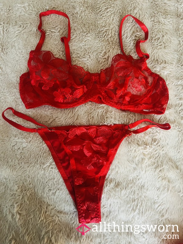 S**y Red Lingerie Set