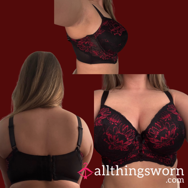 S**y Red Longline Bra - 34G