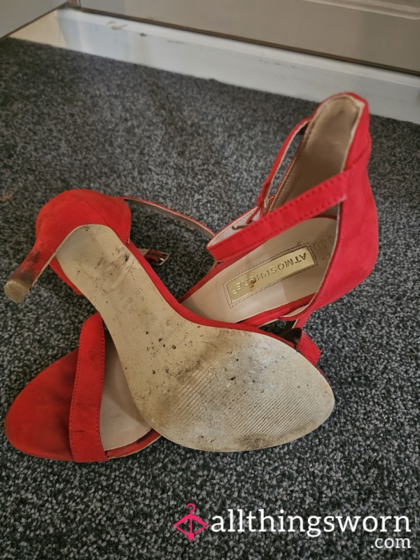 S**y Red Open Toe High Heels