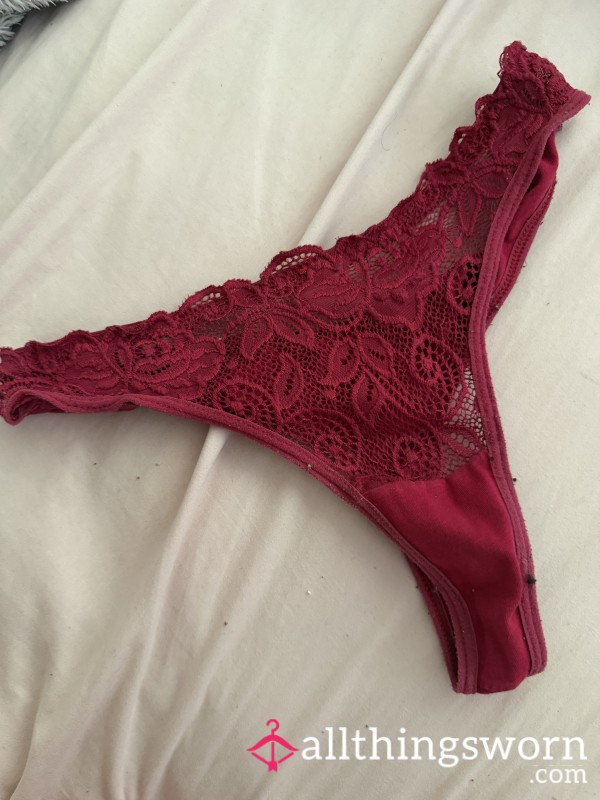 S**y Red Panties – Worn 24 Hours ❤️+bonus 10 S**y Pictures 📸