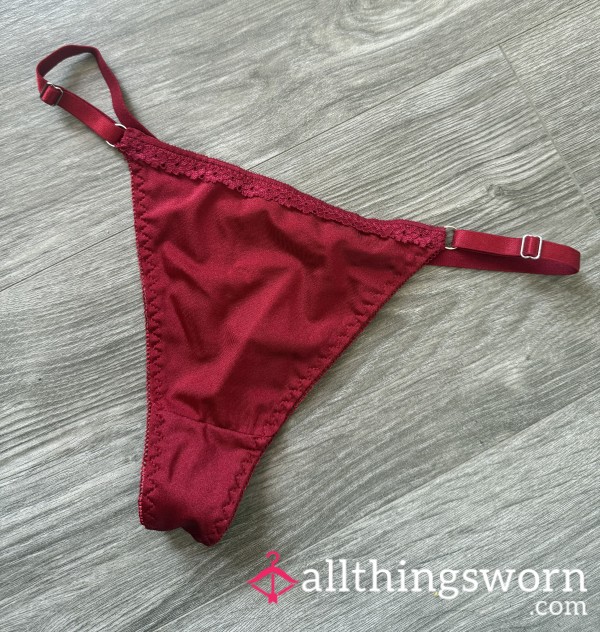 S**y Red Satin Silky Smooth Thong/panties 🥵🤤😈💋