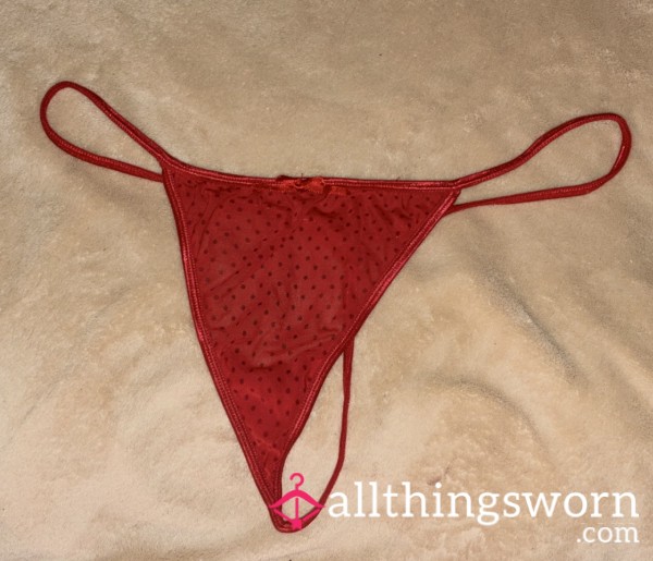 S**Y Red See-through G-string