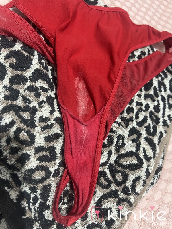 S**y Red Thong Messy