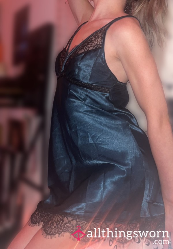 S**y Satin Lace Detail Babydoll Nightie 💙