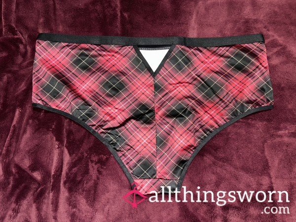~s**Y SATIN PLAID CHEEKY PANTY~