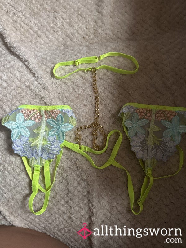 S**y See Through Green Flor*l