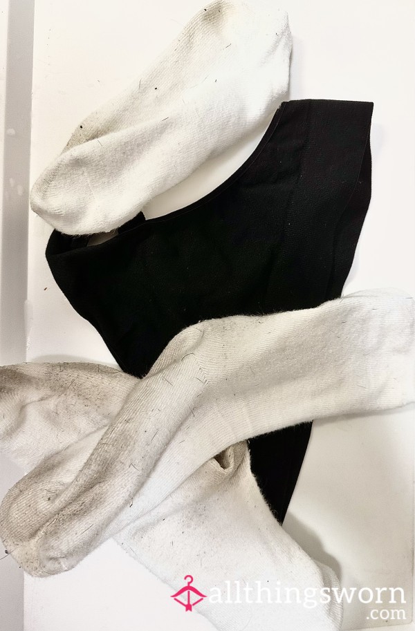 S**y Set: Worn Panties + Socks Combo
