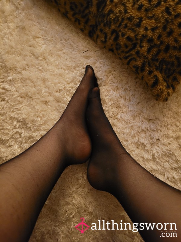 S**y Sheer Black Knee Highs